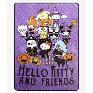 Hello Kitty And Friends Halloween Costumes Throw Blanket 45 x 60 NEW